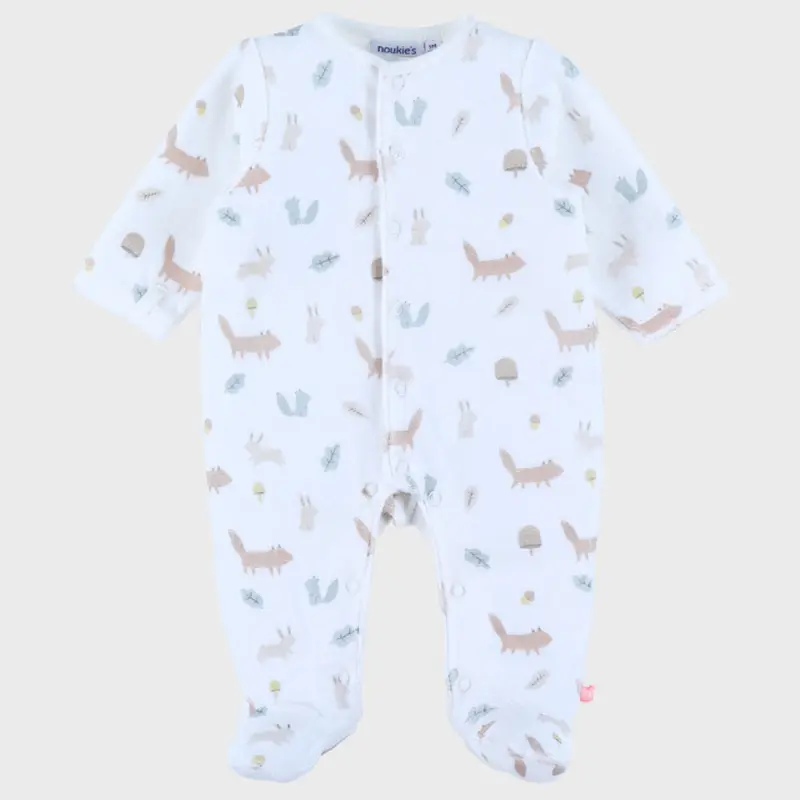 Pyjama bébé velours motif forêt enchantée