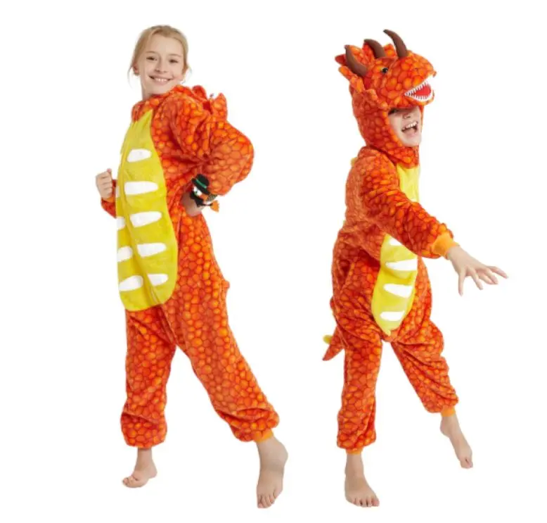 Pyjama Dinosaure <br> Combinaison Enfant Orange