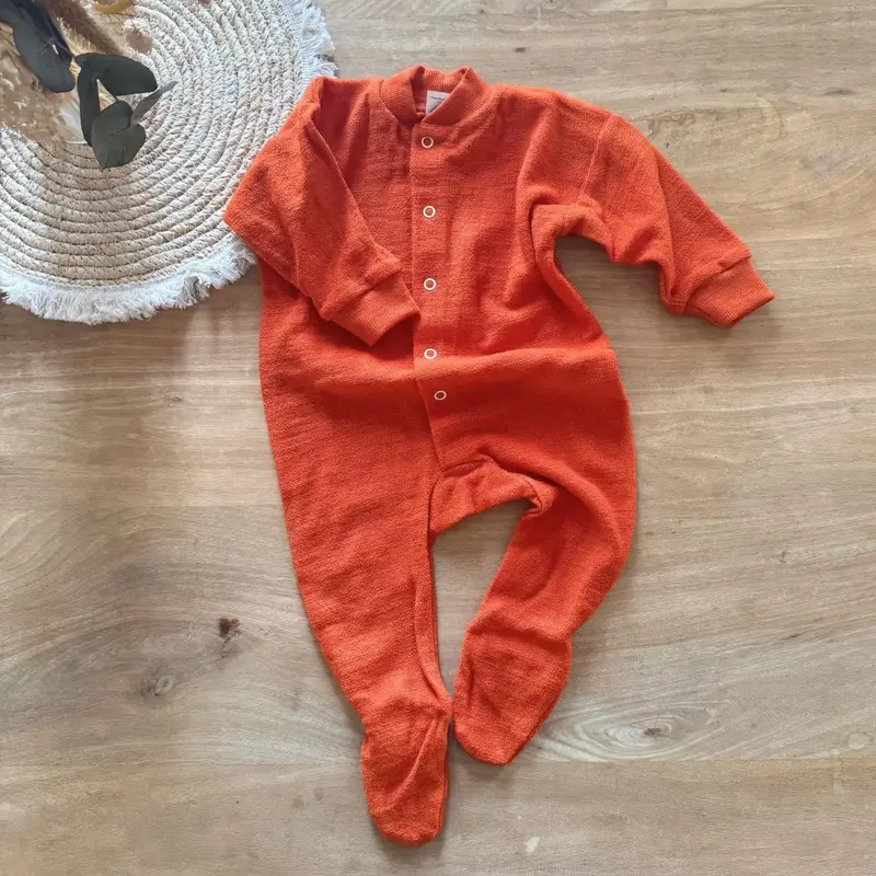 Pyjama en éponge de laine Cosilana - Rouille