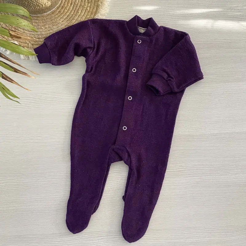 Pyjama en éponge de laine Cosilana - Violet