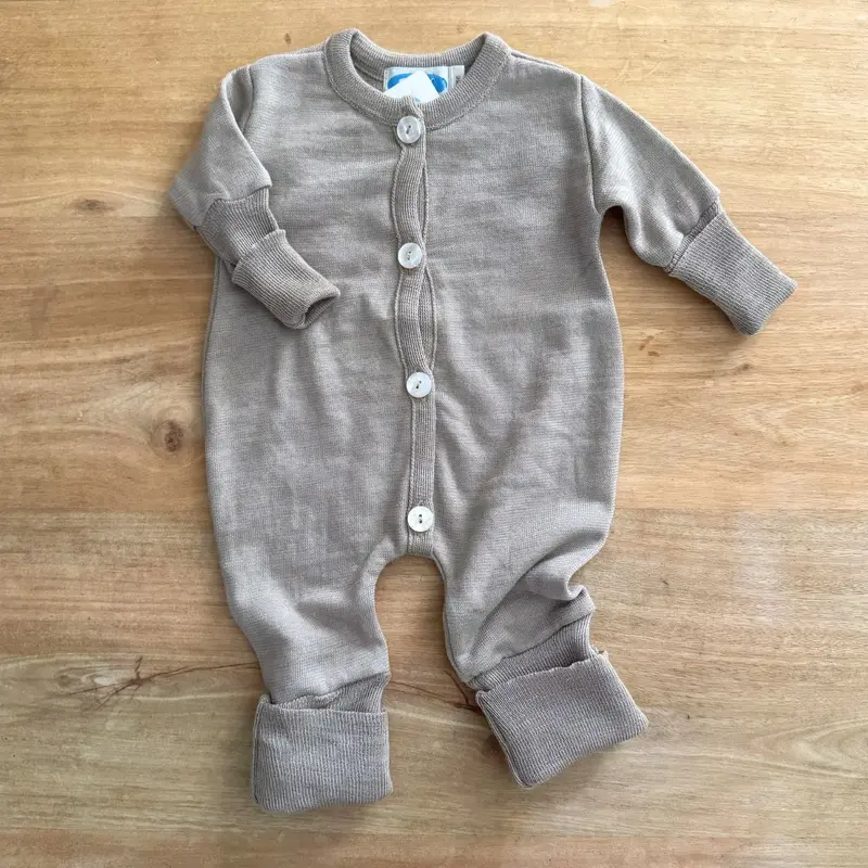 Pyjama en éponge de laine et soie Reiff - Sable