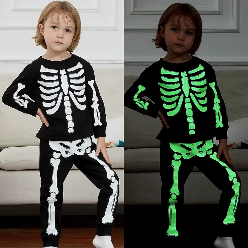 Pyjama Squelette Enfant Manches Longues