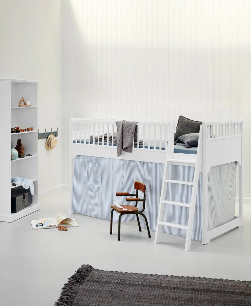 Rideau Oliver Furniture, Classic, Rayé Bleu