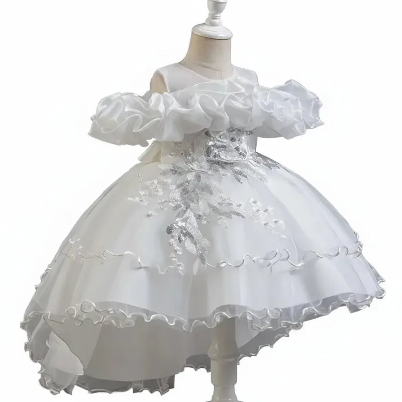 Robe Bapteme – Princesse à Traîne Florale