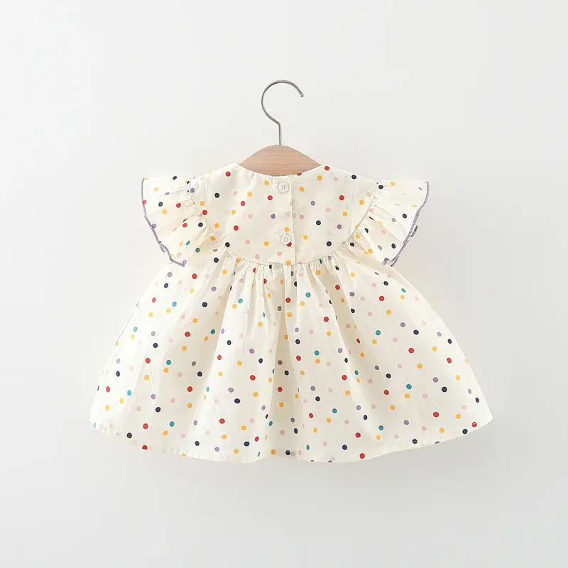 Robe Bébé Coton Fleurs & Pois Colorés - Confort & Style | Mybooni