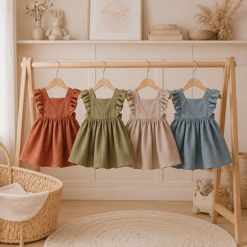 Robe Bébé Fille à Volants et Jupe Évasée