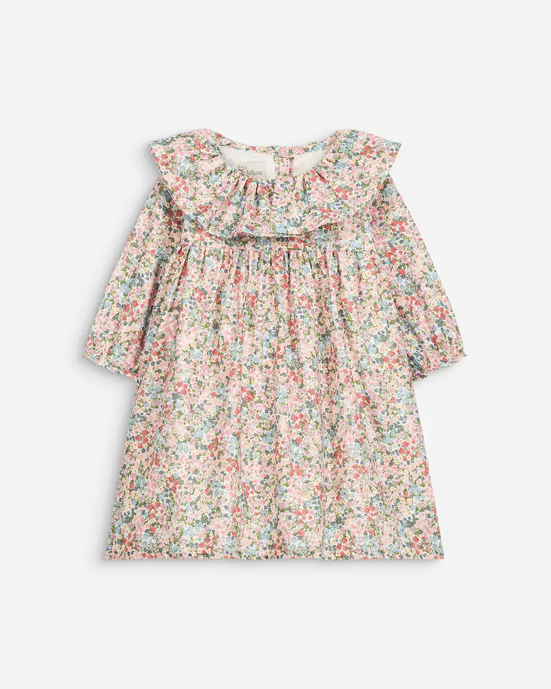 Robe bébé manches longues Thais fleurie (penfret)