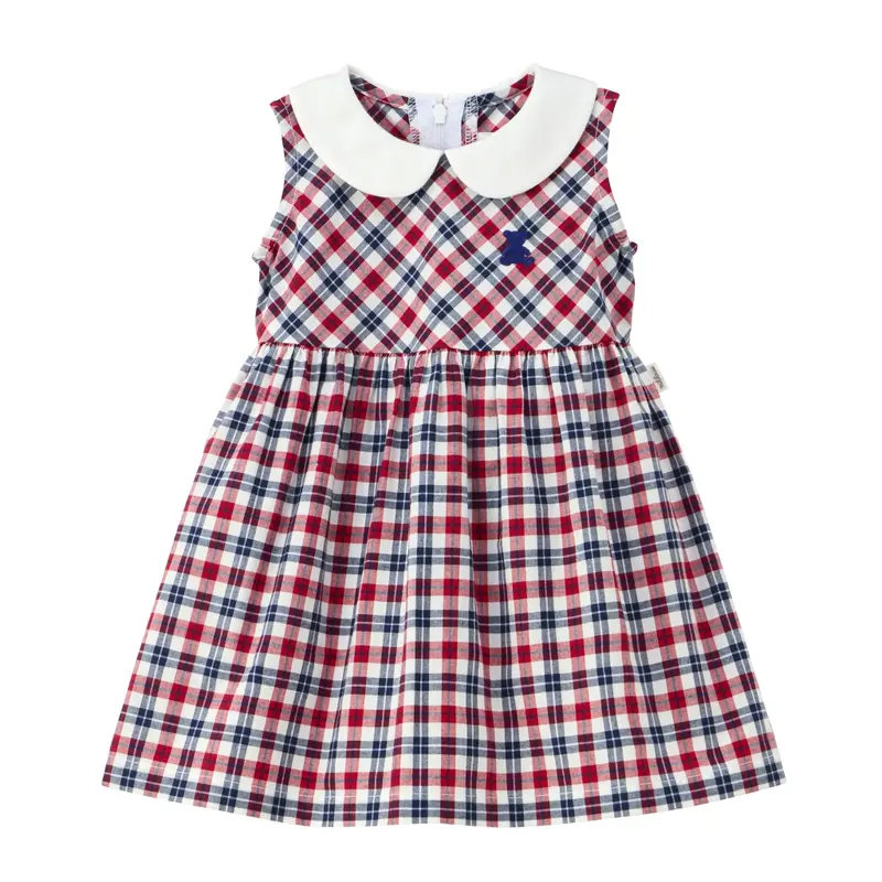 ROBE BLEUE ET ROUGE VICHY
