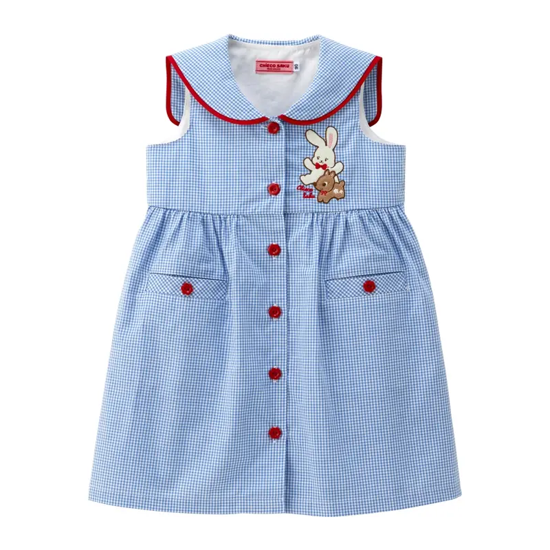 ROBE BLEUE VICHY CHIECO SAKU