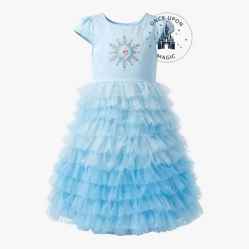 Robe enfant Elsa en tulle bleu – La Reine des Neiges