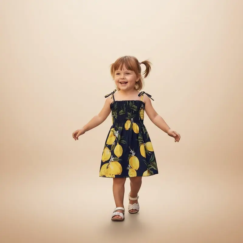 Robe enfant fille été sans manches – Style princesse