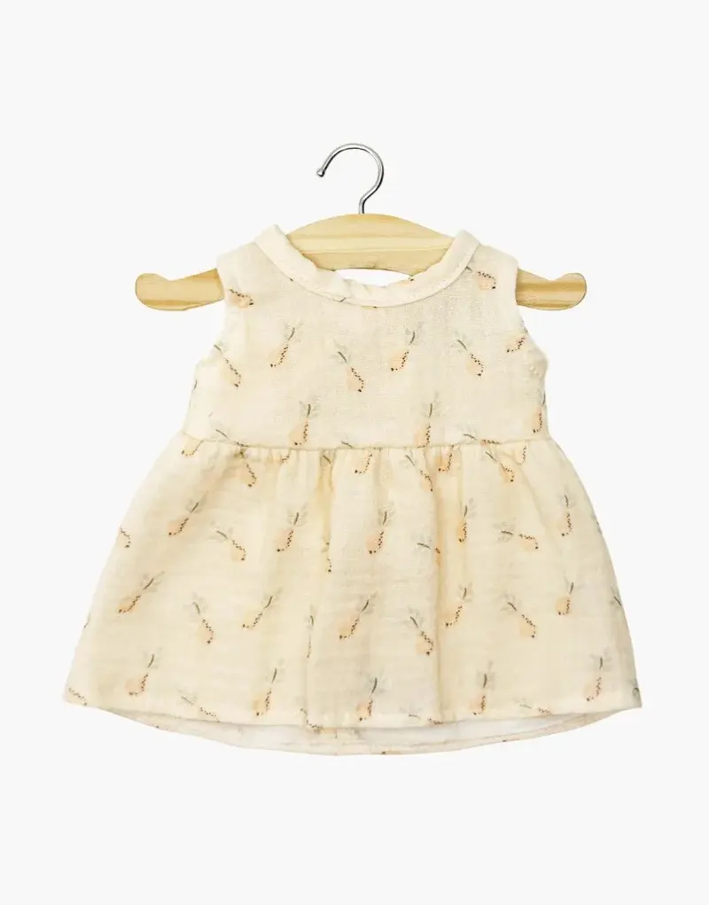 Robe Faustine sans manches en gaze de coton Hélène- minikane