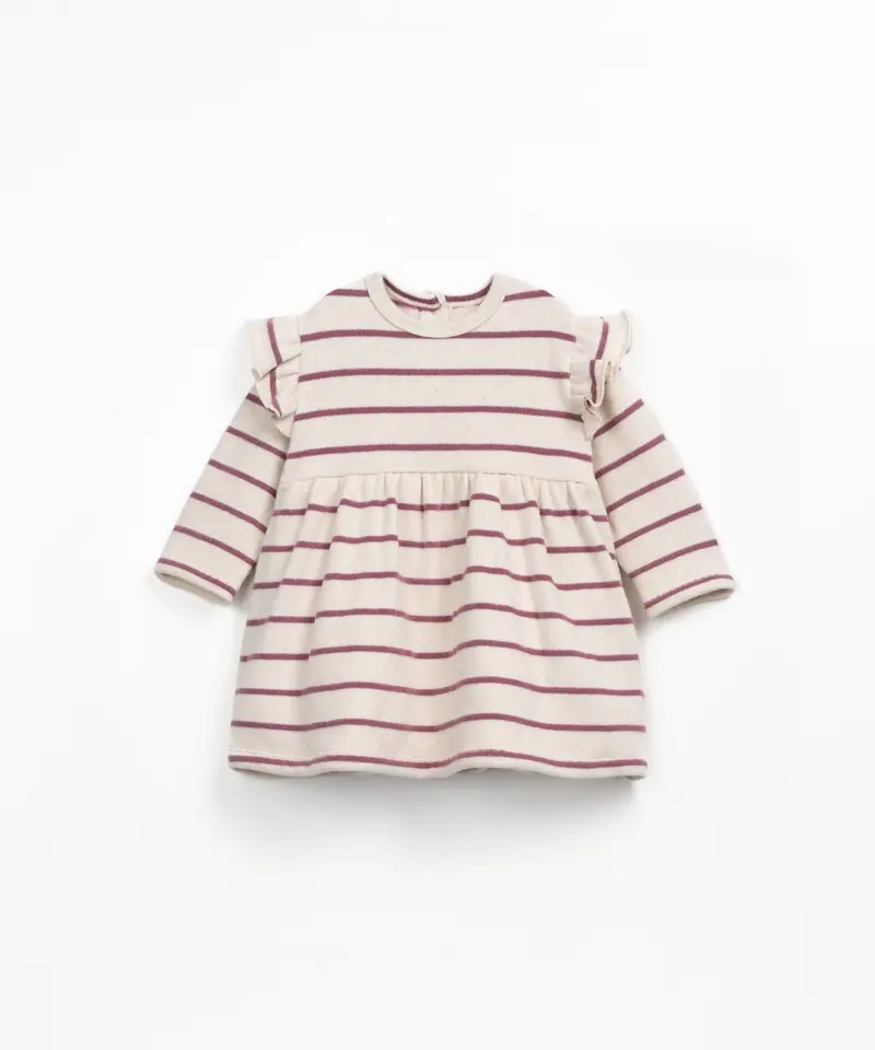 Robe rayée prune