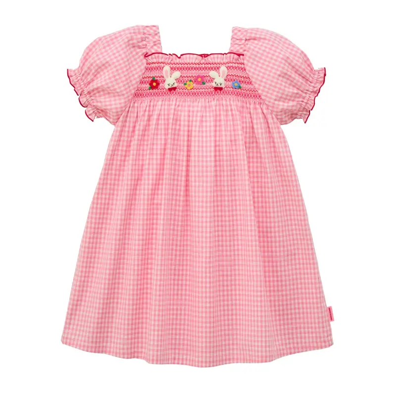 ROBE ROSE À CARREAUX CHIECO SAKU