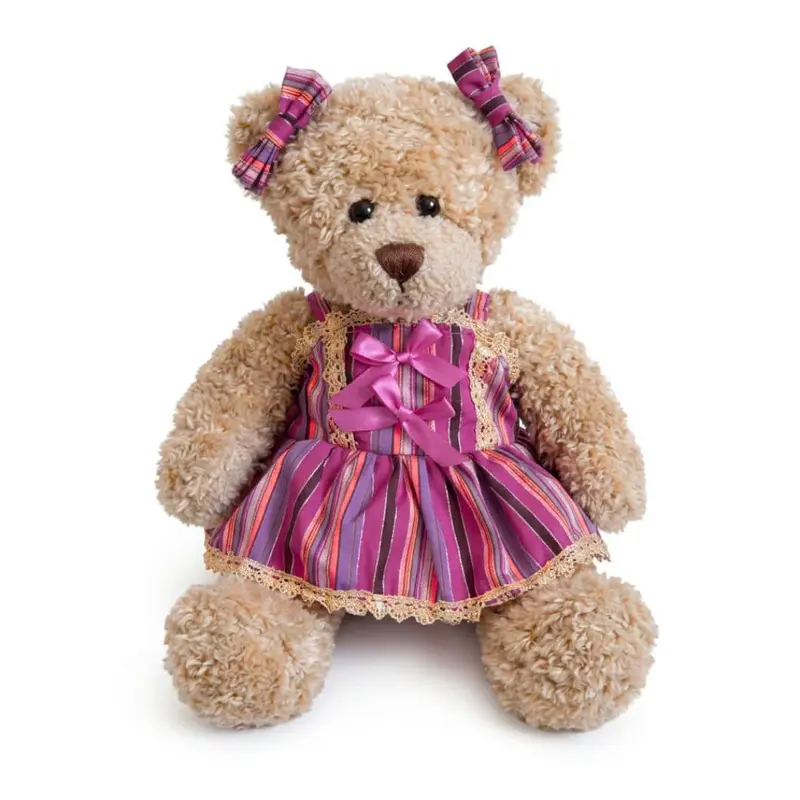 Robe rose rayée et dorée