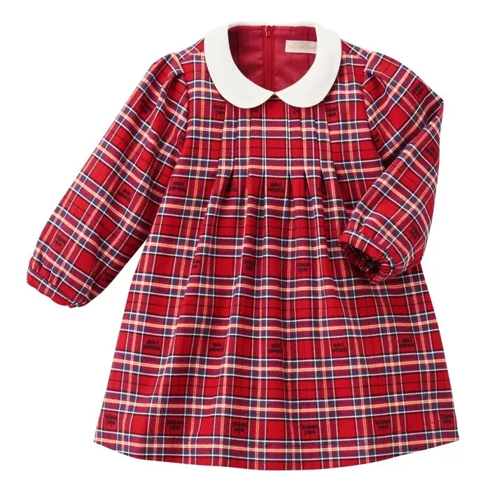 ROBE ROUGE À CARREAUX MIKI HOUSE
