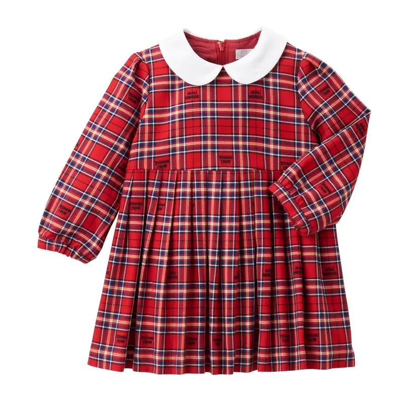 ROBE ROUGE À CARREAUX