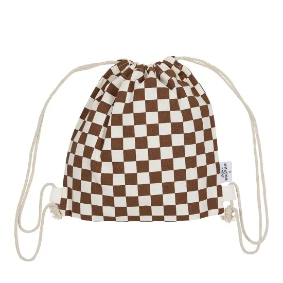 Sac à cordons - Damier - Atelier Wagram