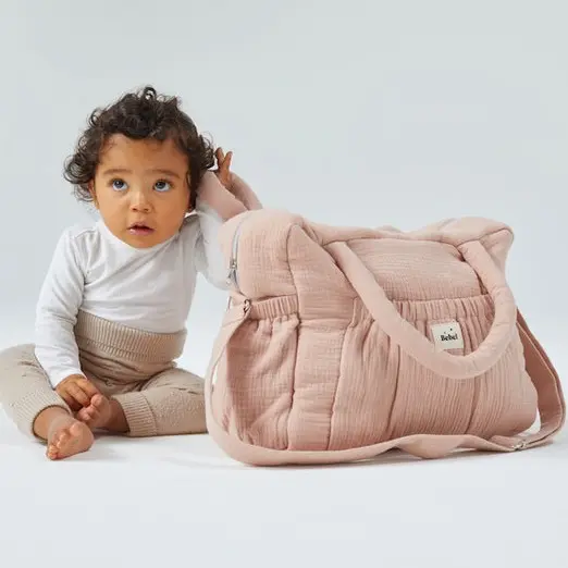 Sac à langer "Comme un bonbon" vieux rose