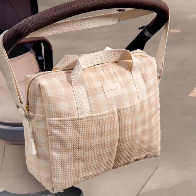 Sac à langer Nobodinoz Gala - Ivory Check