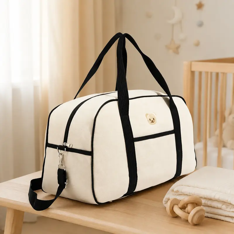 Sac à Langer Week-End Ourson 47 cm – 2 Coloris