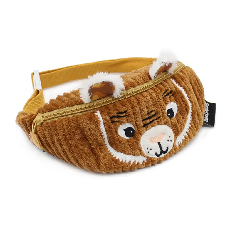Sac banane en velours côtelé Spéculos le tigre