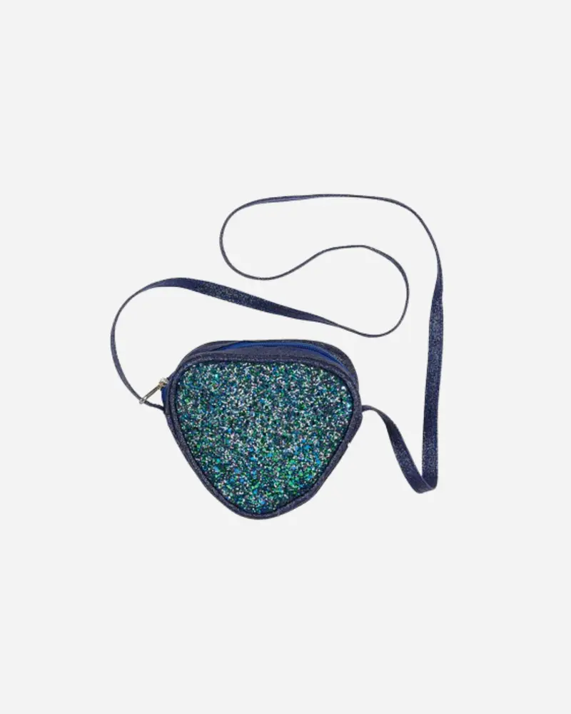 Sac bandoulière bleu pailleté