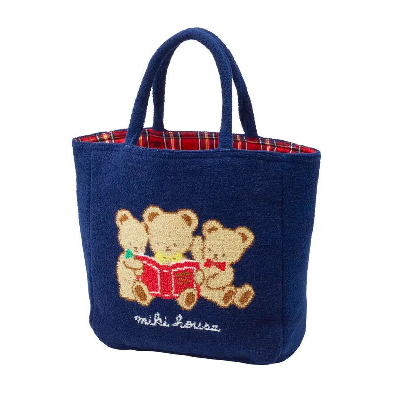 SAC COTON BLEU 3 OURSONS