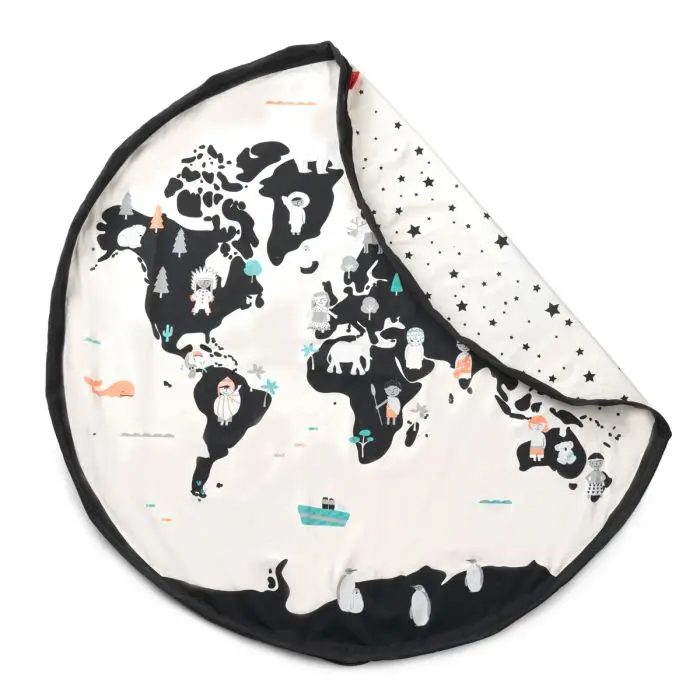 Sac de rangement tapis de jeux Carte du monde / étoiles - PLAY & GO