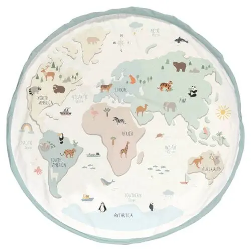 Sac de rangement tapis de jeux worldmap couleur - PLAY & GO