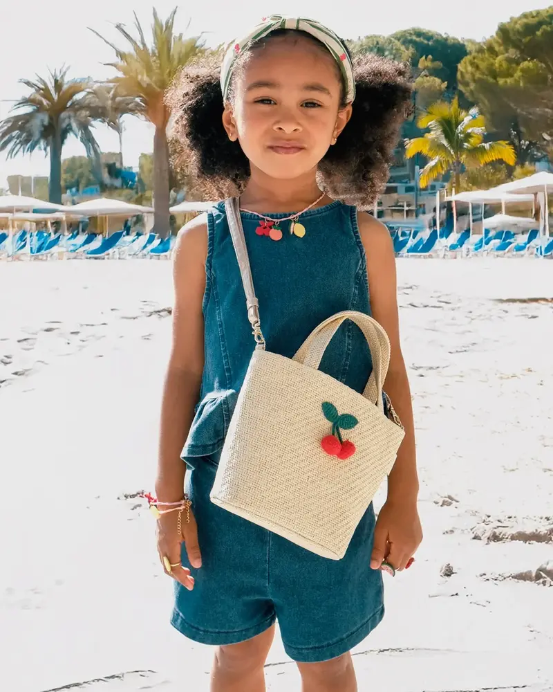 Sac en crochet cerise