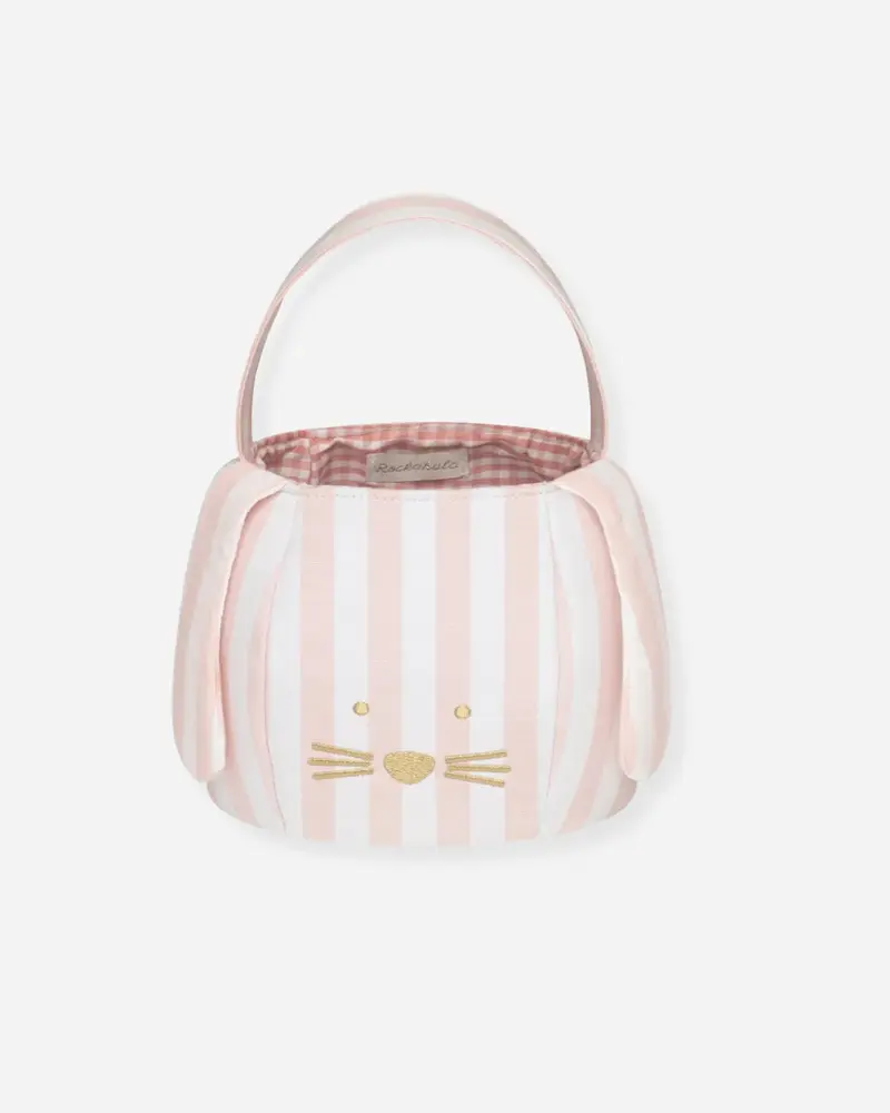 Sac seau lapin rayé