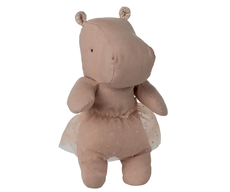 Safari friends Hippo avec jupe Small Soft rose - MAILEG