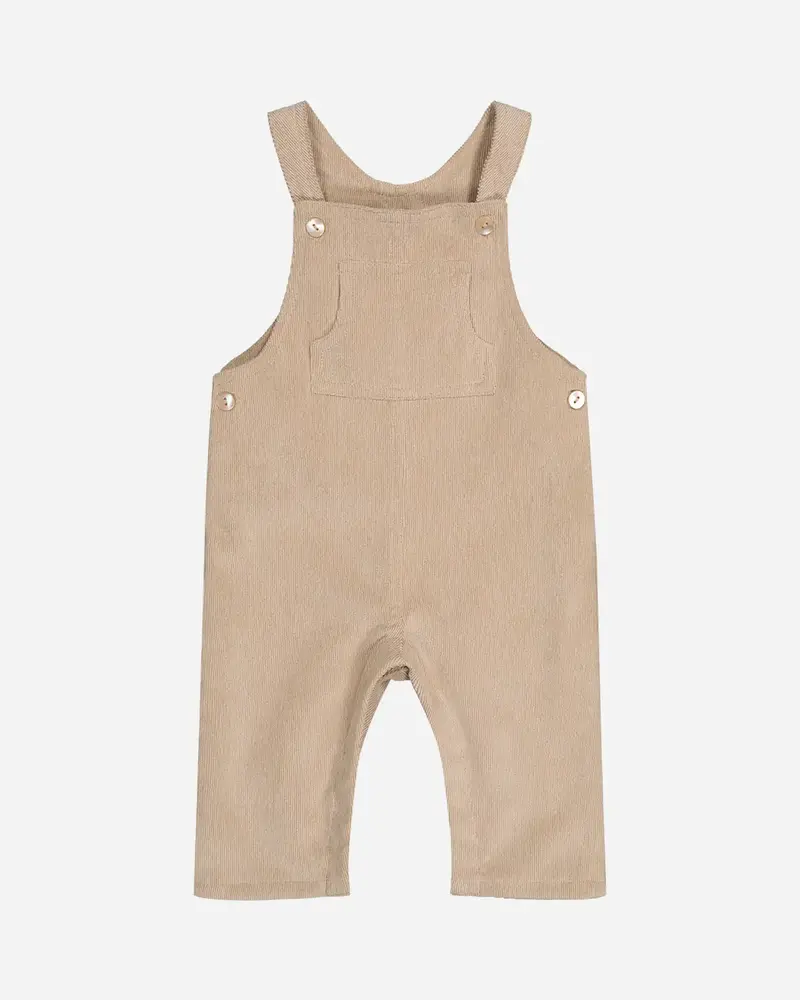 Salopette bébé Octave en velours beige
