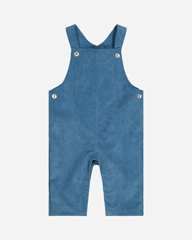 Salopette bébé Octave en velours bleu