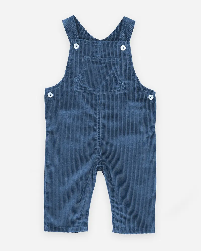 Salopette bébé velours bleu