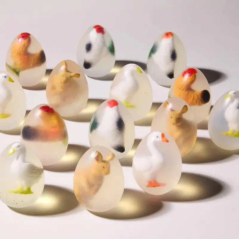 Savon transparent - Oeuf de Pâques (animal au choix) - Ludi Soap