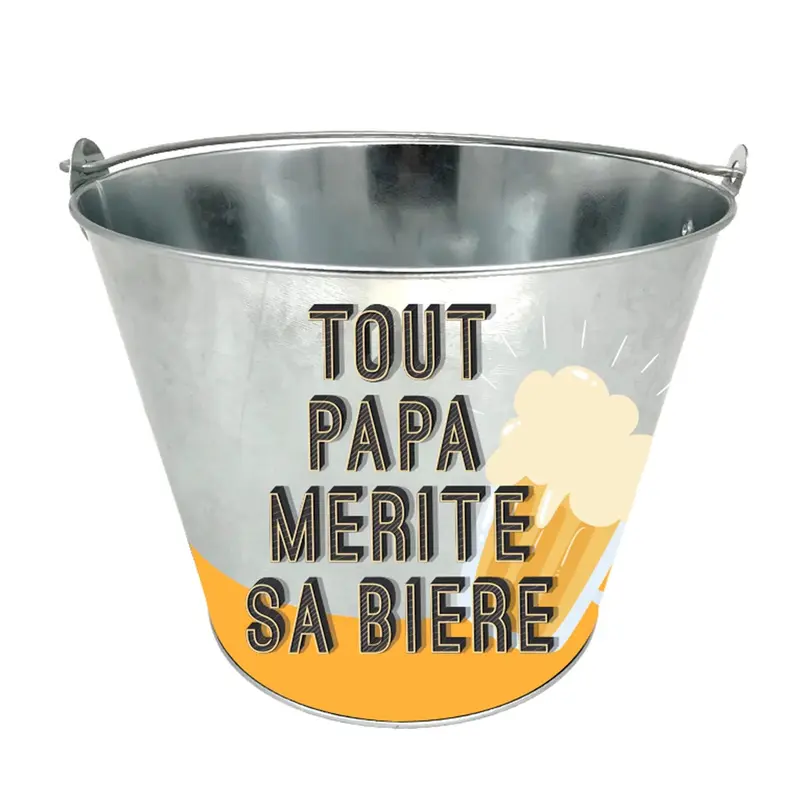 Seau à bière - Tout Papa mérite sa bière - Déco Intemporelle