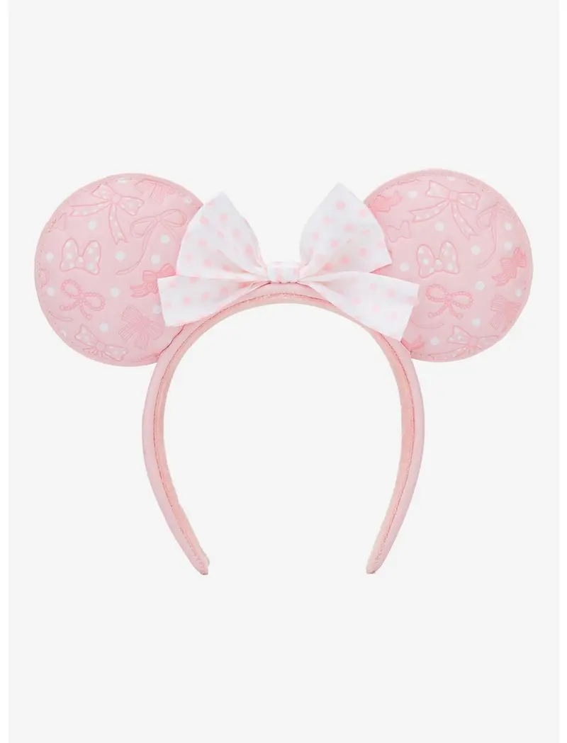 Serre-tête Loungefly Minnie rose à pois – Import US