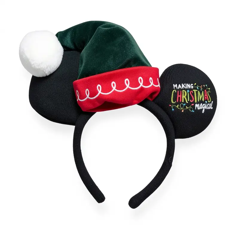 Serre-tête oreilles Mickey Noël – Bonnet vert – Disneyland Paris