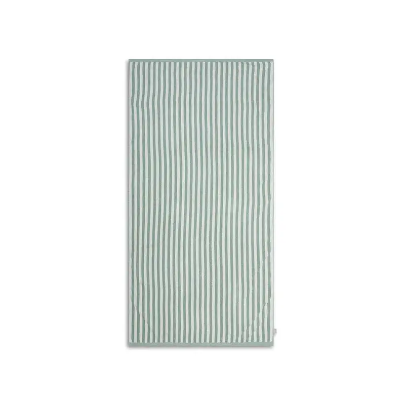 Serviette de Plage Coton Vert Resort Stripe 135 x 65 cm - SWIM ESSENTIALS