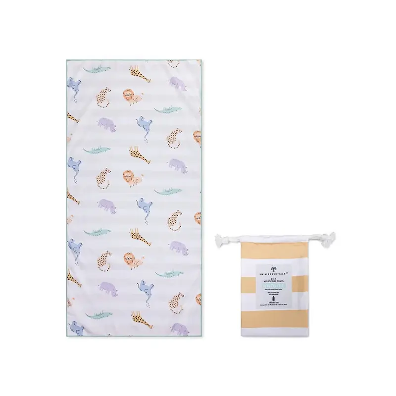 Serviette de plage microfibre Multicolore Wild Life 135 x 65 cm - SWIM ESSENTIALS