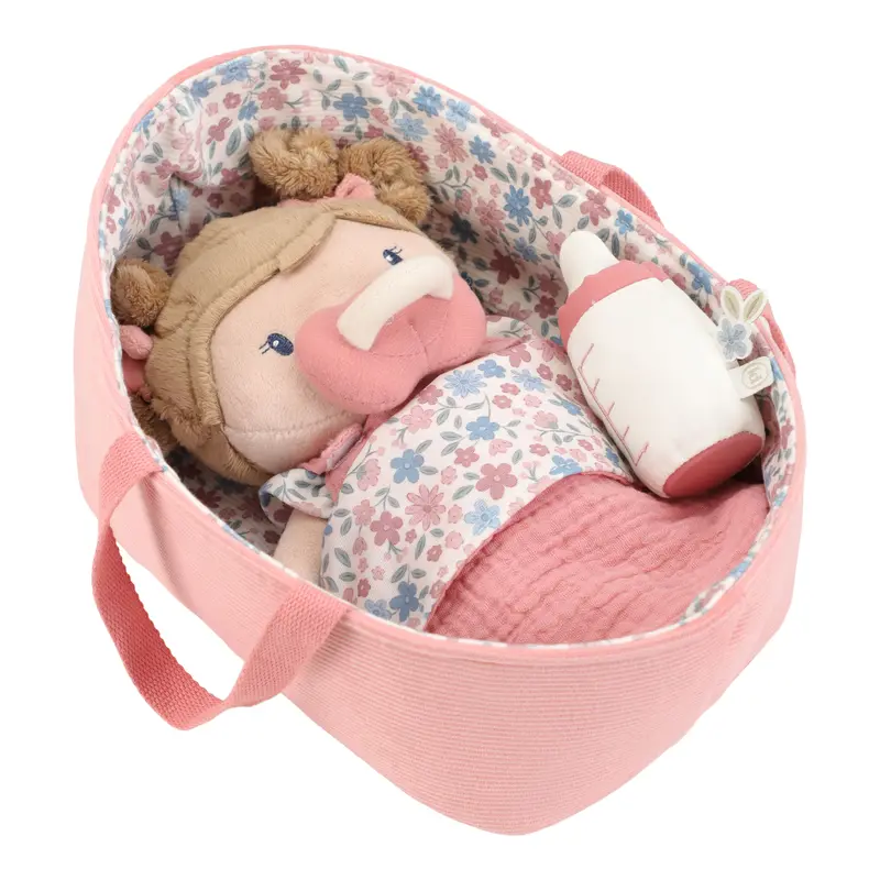 Set couffin et poupon bébé Rosa - LITTLE DUTCH