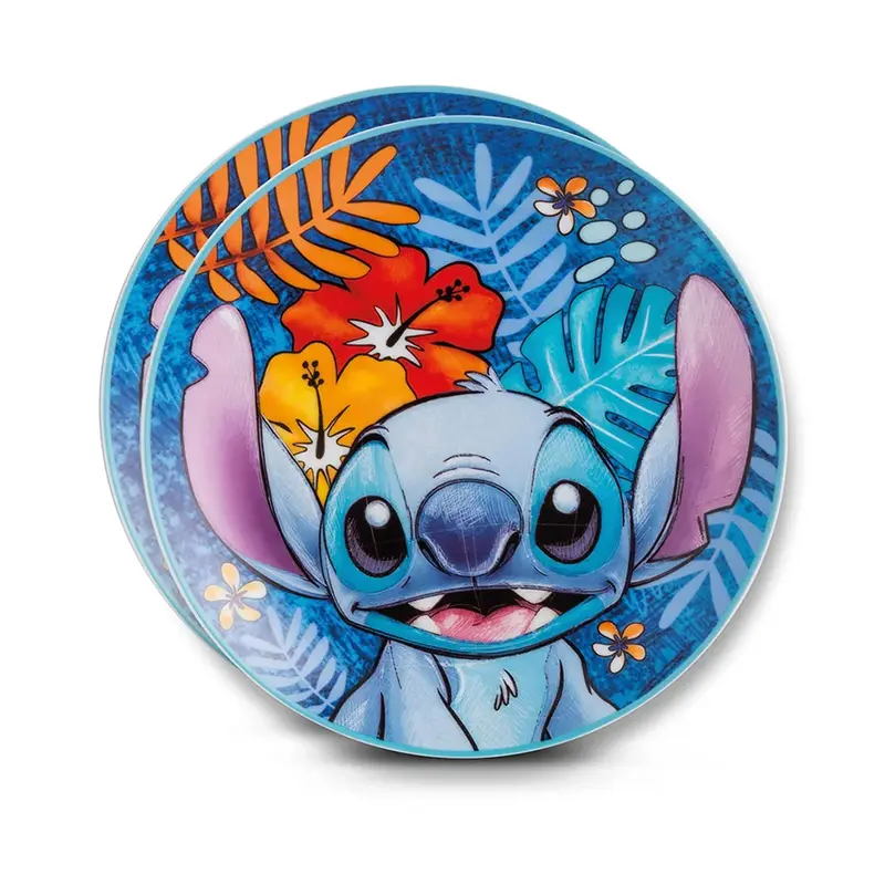 Set d'assiettes à dessert Stitch Bleu - Disney Home Egan