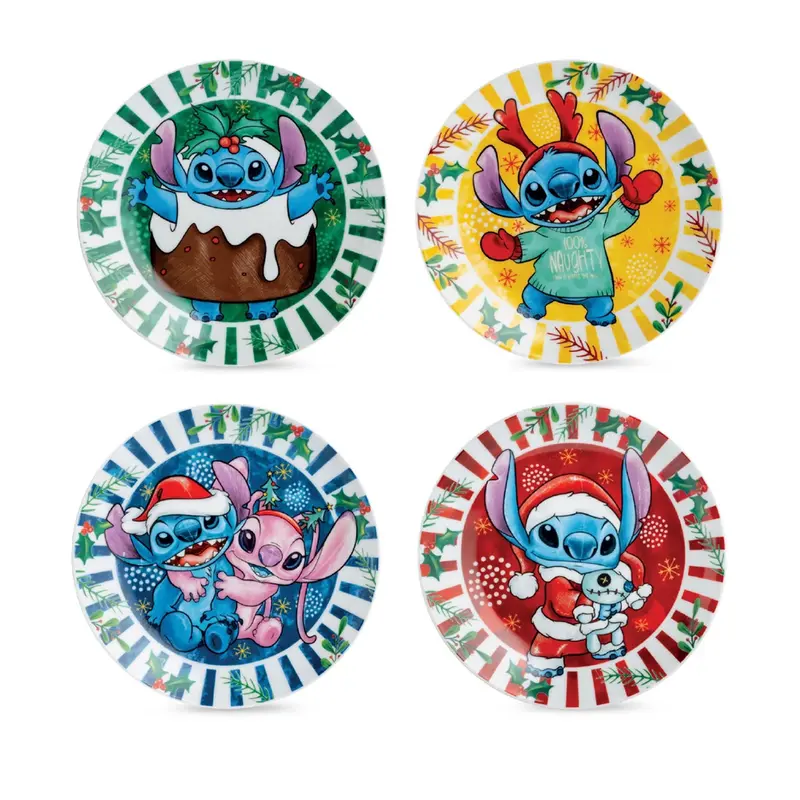 Set d'assiettes à dessert Stitch Noël - Disney Home Egan