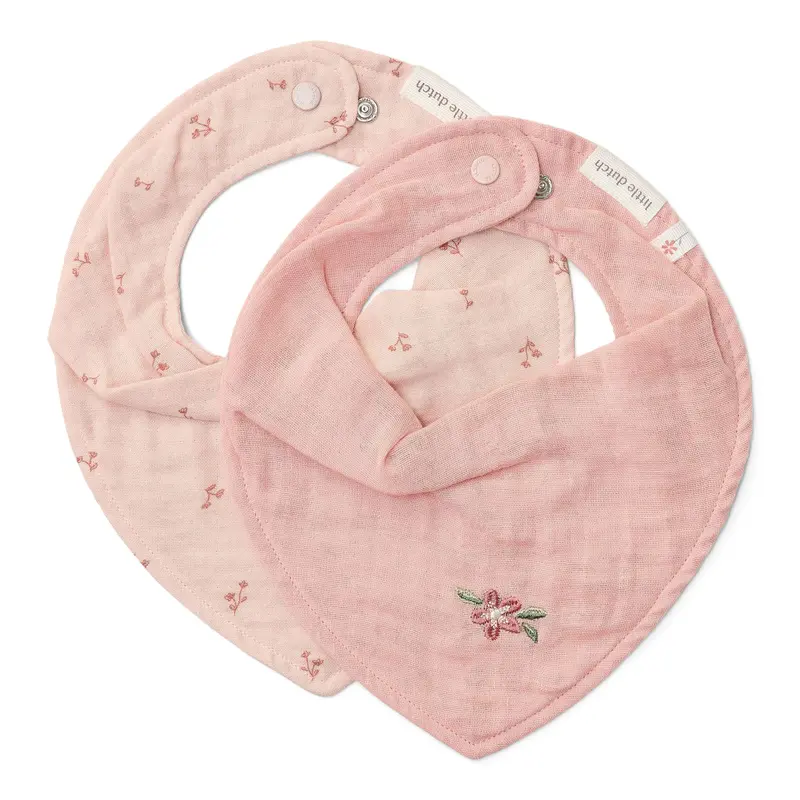 Set de 2 bavoirs bandana Pure Blossom - Little Dutch