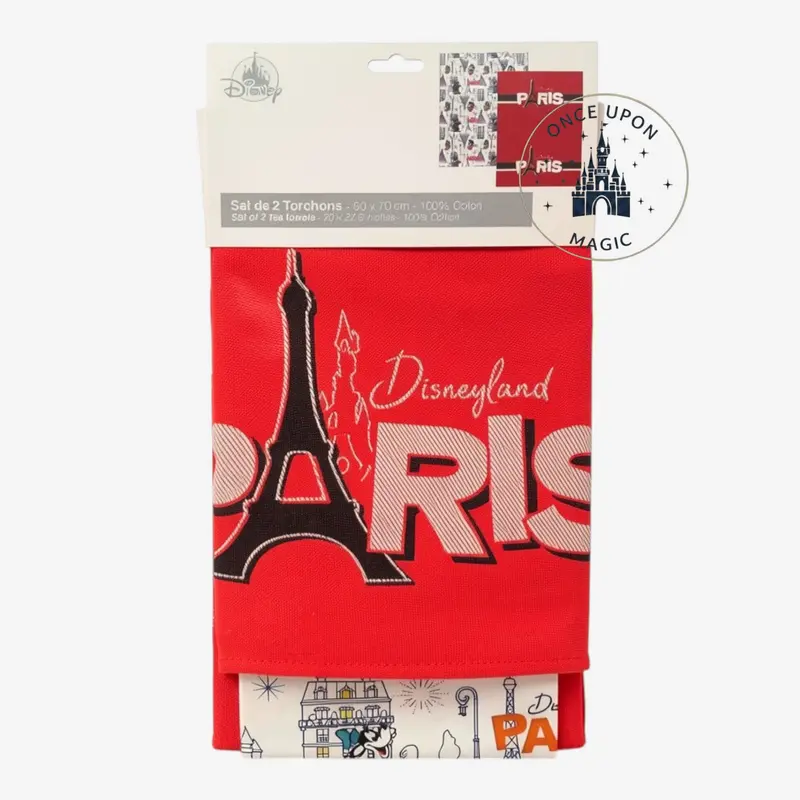 Set de 2 Torchons – Tour Eiffel – Paris – Disneyland Paris