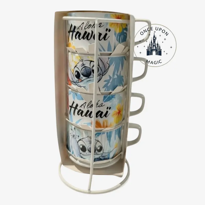 Set de 4 Tasses Empilables Stitch – Lilo & Stitch Disney - Disneyland Paris
