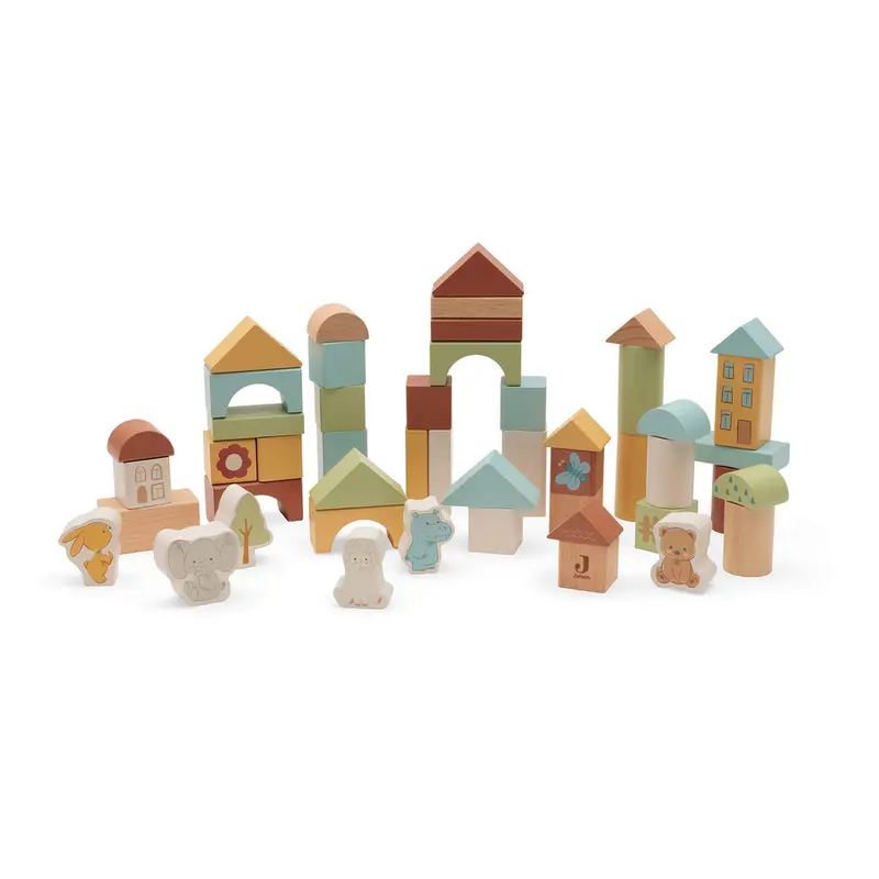 Set de 50 blocs en bois Jollies - Jollein