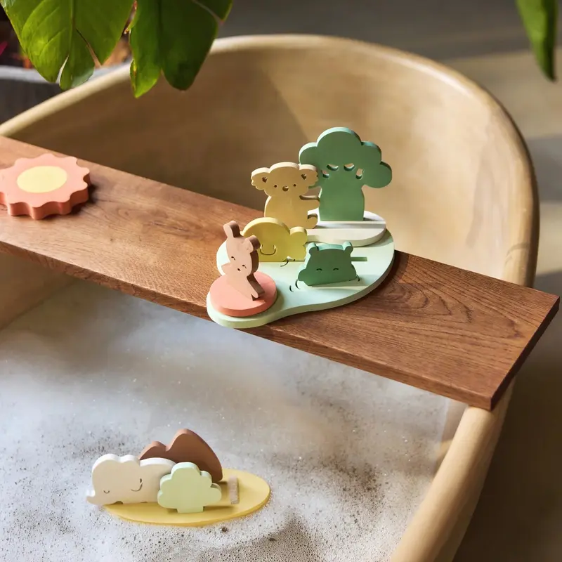 Set de jeux en mousse de bain bébé Kangourou – Jouet éducatif flottant